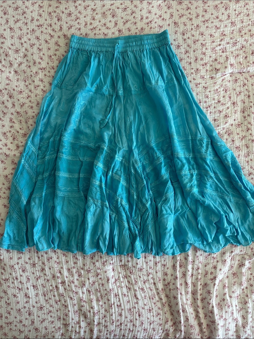 Boho Vintage Midi Skirt